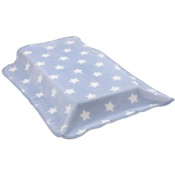 Cambrass Star - Manta raschel para cuna, 110 x 140 cm, color celeste