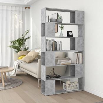 Estantería divisor de espacios 100x24x188 cm en colores Blanco, Negro y Gris - Mueble de Almacenaje para Oficina, Estudio, Sala de Estar y Dormitorio