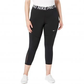 Nike W NP Crop Plus Pants, Mujer, Black/White, 2X