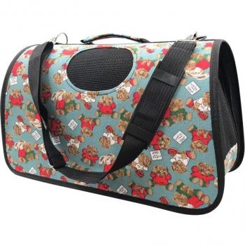 Transportín Bolsa Tela Impermeable para Perro/Gato con Correa de Hombro de Presión Reducida Transpirable M10