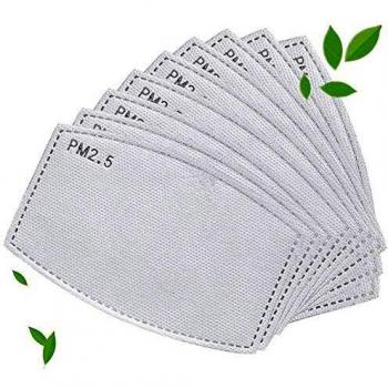 50 filtros de carbón activado PM 2.5, elementos filtrantes reemplazables antivaho y a prueba de polvo