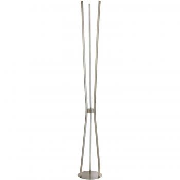 Trípode Lámpara de Pie Aluminio Níquel Satinado 3 bombillas 165cm