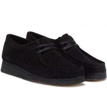 Clarks Originals Women's Wallabee Shoe in Black Suede, Size UK 7