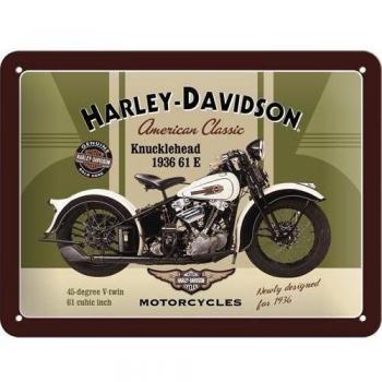 Nostalgic-Art Cartel de Chapa 15x20 -Harley-Davidson Knucklehead