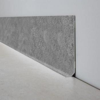 Lote de 10 Rodapiés de PVC Color Béton - Dimensiones L100 x A8 cm - 99Déco