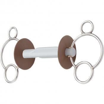 BERIS 3-Ring Gebiss mit Schmetterlingsstange, 14 cm, soft