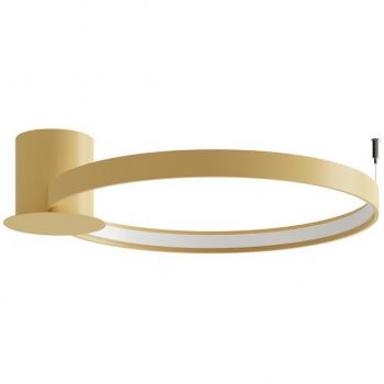 Lámpara de techo Sollux Rio Semi Empotrar LED Integrada Dorada 55W 3000K