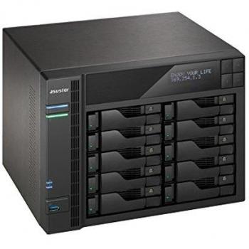Asustor AS7010T-i3 10 Bahías NAS, Intel i3 3.5GHz Dual-Core, 2GB RAM DDR3, 2 GbE, Dispositivo de Almacenamiento en Red