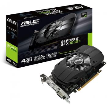 ASUS Phoenix GeForce GTX 1050 Ti 4GB GDDR5 PCI Express 3 Graphics Card with HDMI/DP/DVI, Compact Design and 1392MHz Clock - Black