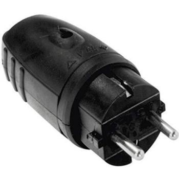 Bachmann 913.171 Enchufe Schuko, 250 V, Negro