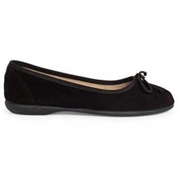 Bailarinas de niña de piel con lazo fino - Pisamonas, Manoletina Serraje Talla 33 Color Negro