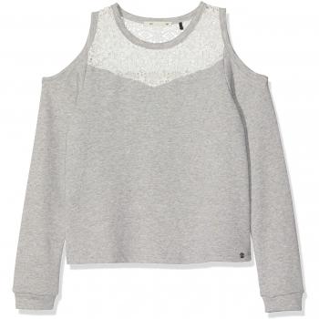 IKKS Junior Sweat Epaules Denudees Apport De Dentelle, Sudadera para Niñas,