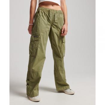 Superdry Women's Low Rise Large Cargo Pants in Trekking Olive