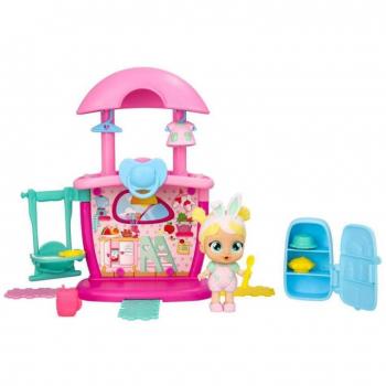 Bebés Llorones Playtime Cocina de Chloe - Muñeco bebé con playset, incluye accesorios de cocina, sonido de llanto y función de alimentación