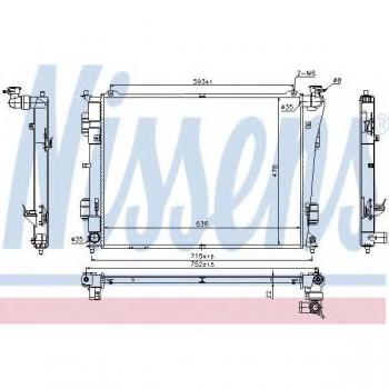 Radiador de refrigeración del motor Nissens 66783