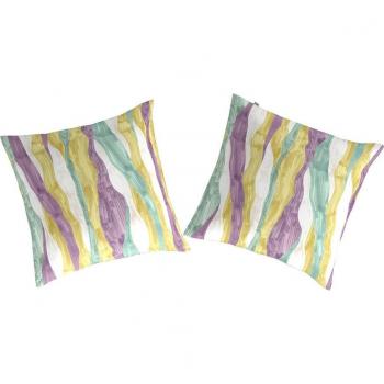 NAF NAF - 2 Fundas de almohada 65x65 cm 100% algodón WAVE