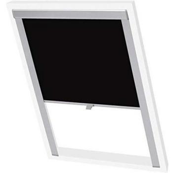 vidaXL Persiana Opaca Enrollable Negra SK06 Cortinas Estores Ventanas Hogar