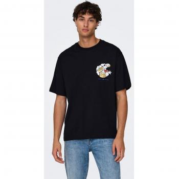 Camiseta de Manga Corta Hombre Only & Sons 'Disney' Negro - Edición Especial