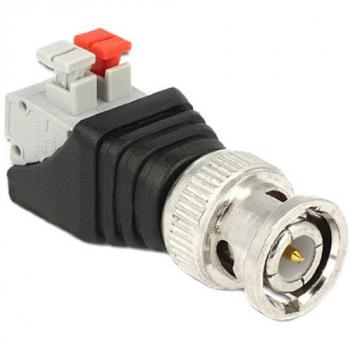 Adaptador BNC a bloque de terminal de 2 pines con botones de presión DeLock 65525
