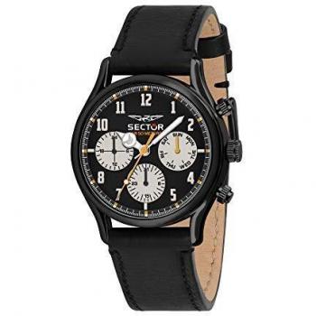 Sector No Limits R3251517001 Men's Watch - 43mm Black IP Stainless Steel, Water Resistant 5 ATM