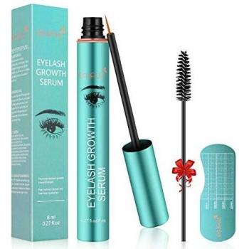 EKUPUZ Sérum Crece Pestañas 8ml - Pestañas y Cejas Crecimiento, Alargador de Pestañas 100% Ingredientes Naturales para Pestañas Más Largas, Densas y Voluminosas