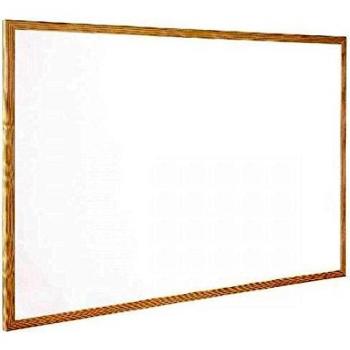 Q-Connect KF03572 Pizarra Blanca Melamina Marco De Madera 120 x 90 Cm