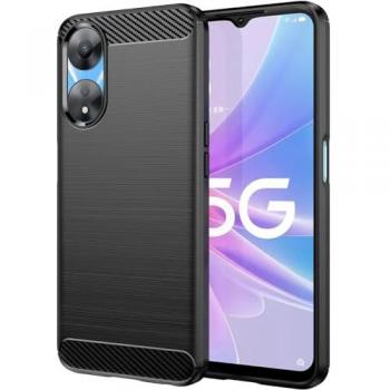 Funda Gel TPU Carbono Negra para Oppo A78 5G