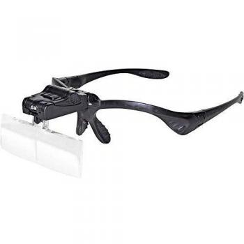 Lupa de Cabeza con LED y Clip - 5 Aumentos (1x, 1.5x, 2x, 2.5x, 3.5x)