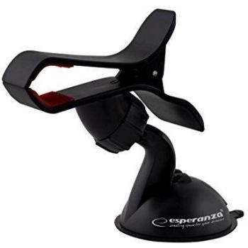 Soporte para teléfono móvil Esperanza EMH103 Crocodile, soporte pasivo para automóvil, color negro