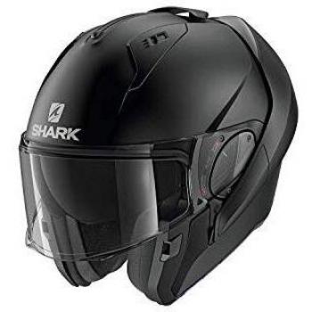 SHARK EVO ES Casco Modular Moto, Hombre, Negro Mate, XS