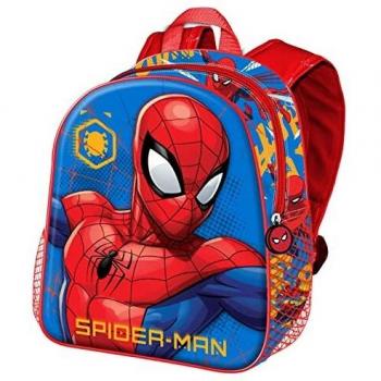 Karactermania Spiderman Leader-Mochila 3D Pequeña, Azul, Talla única