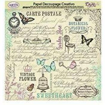 Dayka Trade Papel Decoupage, Multicolor, 32 X 31 Cm