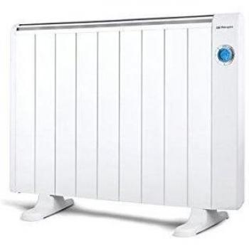 Orbegozo RRE 1510 Emisor Térmico Bajo Consumo, 8 Elementos de Calor, Pantalla Digital LCD, Mando a Distancia, Funcionamiento Programable, 1500 W, Aluminio, Color Blanco