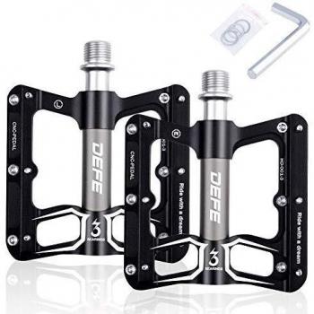 LUROON Pedales de Bicicleta,Pedales Montaña Aluminio 9/16 Pulgadas Sealed los Cojinetes con Antideslizante,para Bicicleta de Montaña, Bicicleta Urbana,Biciclet Carretera,etc MTB/BMX Pedales