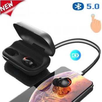 Auriculares Bluetooth, Siikii Auriculares Bluetooth Inalmbricos Mini Twins Estreo In-Ear Bluetooth 5.0 con Caja de Carga Porttil Y Micrfono Integrado para Sport