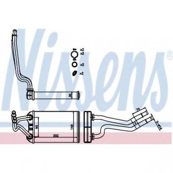 Intercambiador de calor, calefacción interior NISSENS 70980 - Radiador de calefacción NISSENS 70980