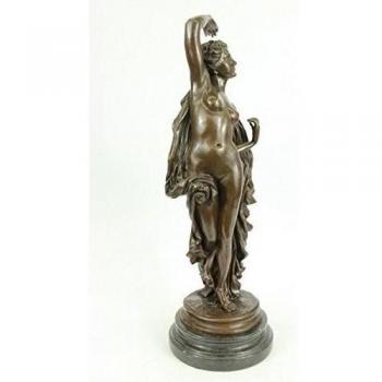 Escultura bronce estatua...Envío gratis...Aldo original Vitaleh grande Mujer desnuda diosa de la ninfa