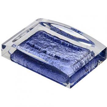 Gedy Antares Jabonera, Resina, Azul, 7.5 X 11.2 X 2.7