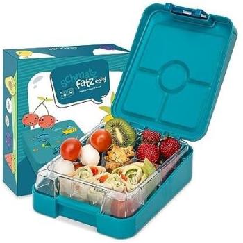 Caja de Snack Klarstein Schmatzfatz Easy con 4 Compartimentos, 18 x 15 x 5 cm, Sin BPA y Lavable en Lavavajillas