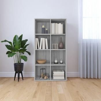 Estantería/Aparador de madera contrachapada 66x30x130 cm en Blanco, Negro y Roble Sonoma - Mueble de Almacenaje para Oficina, Estudio y Dormitorio