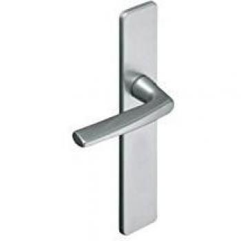 Juego de puerta Riviera 90 Vachette con distancia central 195 mm y llave L en tono champagne