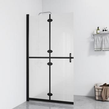 vidaXL Foldable Walk-in Shower Wall Frosted ESG Glass 80x190 cm
