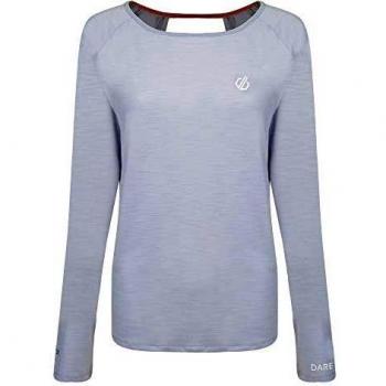 Dare 2b Riposte - Camiseta de Manga Larga Ligera y de Secado rápido para Mujer, Mujer, Camiseta, DWT457, Gris Argent, 42