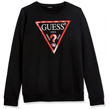 Guess Kids Camila Triangle Logo Black Regular Fit Sweatshirt