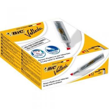 BIC Velleda 1781 Punta de cincel Rojo 12pieza