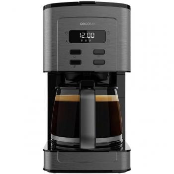Cecotec Cafetera de Goteo Coffee 56 Time - Cafetera de goteo digital de 12 tazas con acabado en acero inoxidable e intensificador de aroma