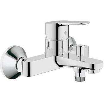 Grohe BauEdge - Grifo para ducha y baño con sistema de montaje en pared e inversor automático. Incluye sistema de ahorro de agua y limitador de caudal ajustable