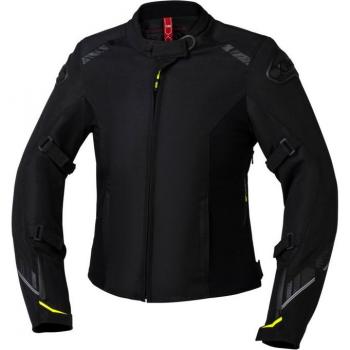 Chaqueta de Moto para Mujer iXS Carbon-ST Negra, textil impermeable, talla M