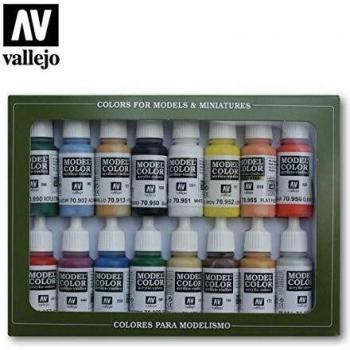 Vallejo-3070140 70140 Model Set DE 16 Colores, Surtido