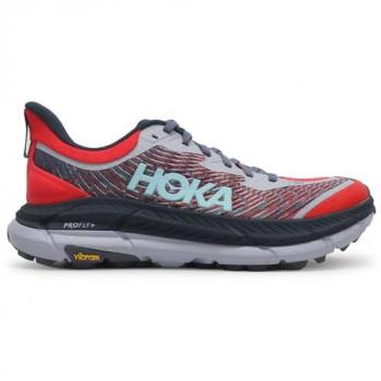 Zapatillas de trail Hoka Mafate Speed 4 cerise/stormy para hombre, talla 45(1/3), color rojo y negro